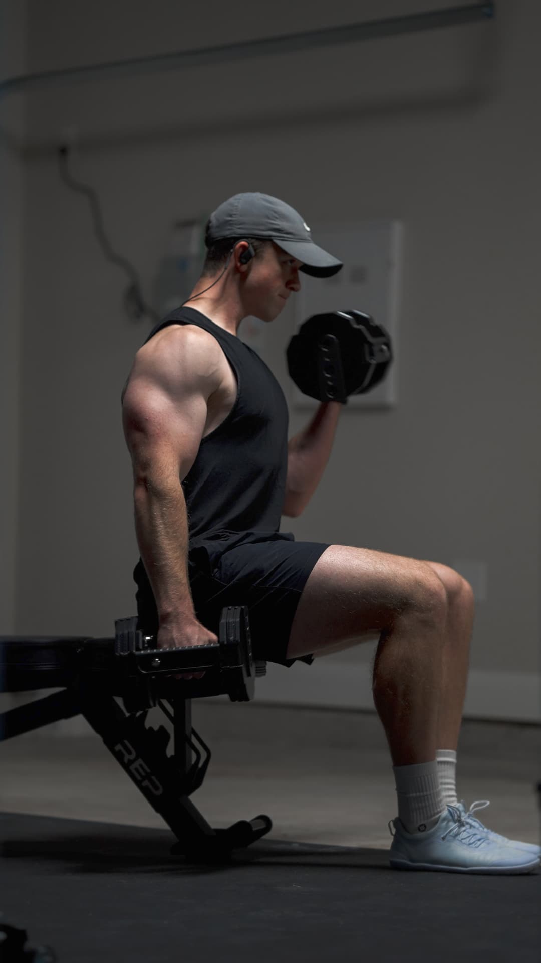Founder training in garage gym